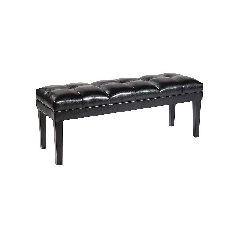 Image 1 Howard Black Bonded Leather Bench