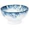 Howard Elliot 12 1/2"W Blue White Porcelain Decorative Bowl