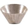 Howard Elliot 9 3/4" Wide Silver Finish Modern Chiseled Metal Bowl