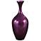 Howard Elliott 17" High Amethyst Lacquered Wood Vase