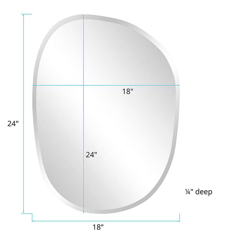 Image 4 Howard Elliott 18" x 24" Asymmetrical Frameless Wall Mirror more views