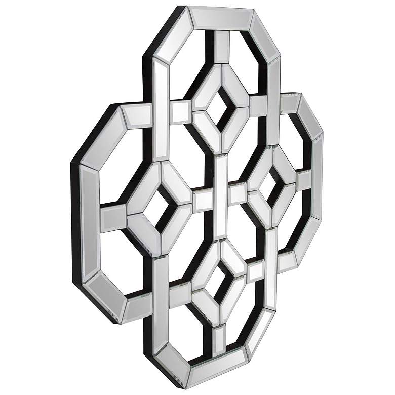 Image 1 Howard Elliott 20" Armonia Mirror with Intersecting Mirrored Lines Des