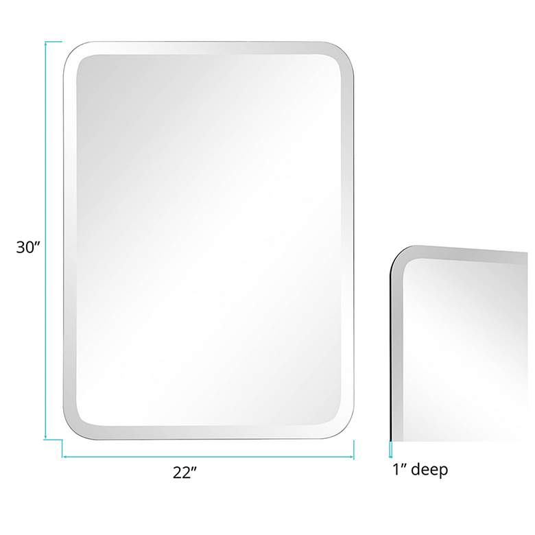 Image 6 Howard Elliott 22" x 30" Frameless Oblong Wall Mirror more views