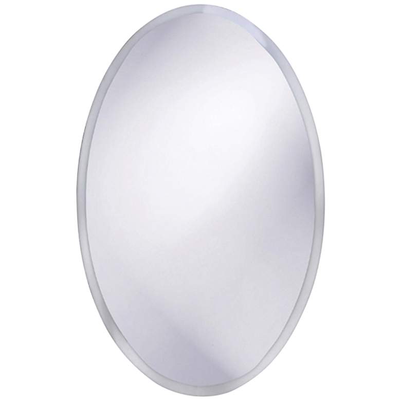 Image 1 Howard Elliott 24 inch x 36 inch Oval Frameless Wall Mirror