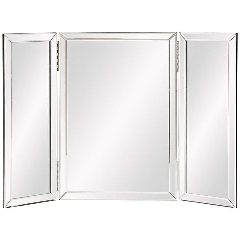 Image 1 Howard Elliott 30 1/2  inch x 21 1/4 inch Tripoli Hinged Vanity Mirror