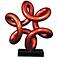 Howard Elliott Abstract Red Curl 28"H Marble Base Sculpture