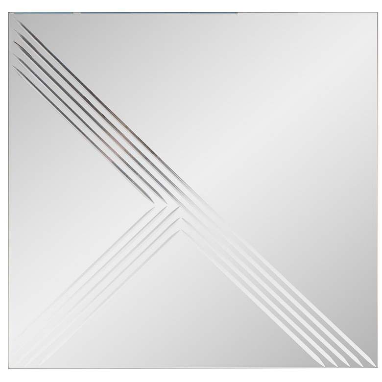 Image 1 Howard Elliott Adoree 20"x20" Square Mirror with Intersecting V G