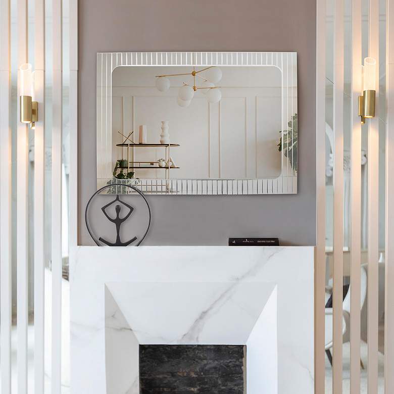 Image 3 Howard Elliott Adoree 30"x40" Rectangular Mirror with 3D Mirror C more views