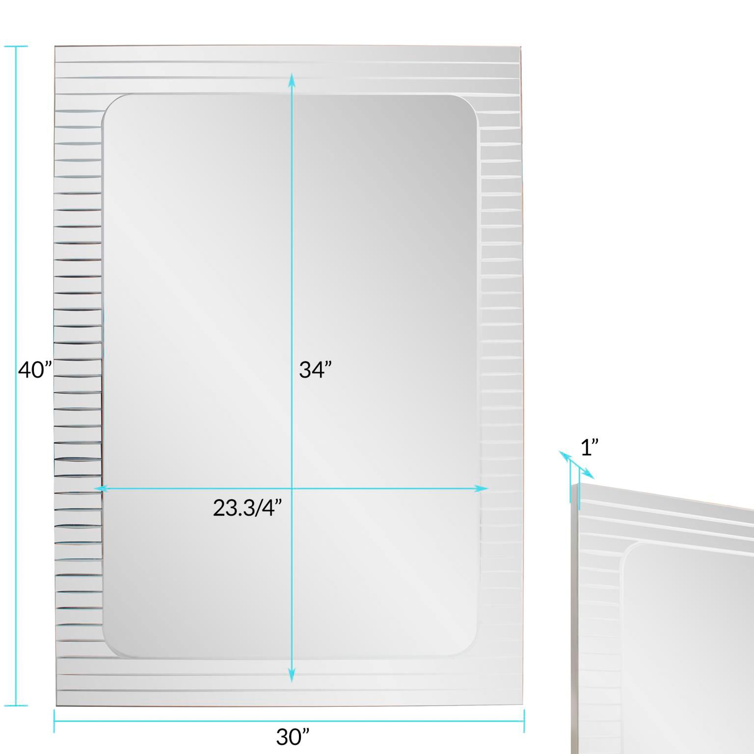 Howard Elliott Adoree 30"x40" Rectangular Mirror with 3D Mirror C