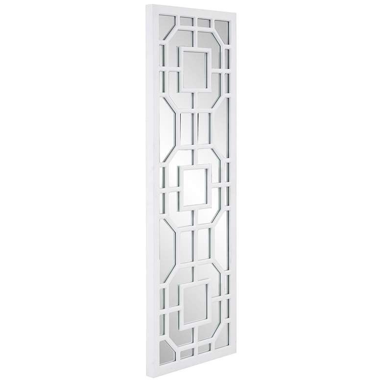 Image 3 Howard Elliott Aldrich 46 1/2" High Matte White Wood Wall Mirror more views