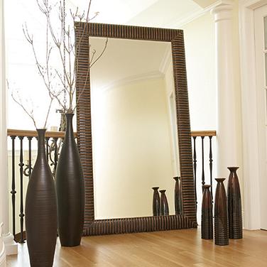 Howard Elliott Alexander 82" High Antique Copper Large Floor Mirror