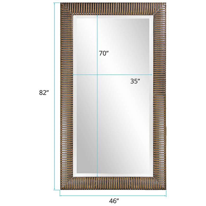 Image 6 Howard Elliott Alexander 82" High Antique Copper Large Floor Mirror more views