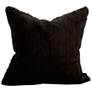 Howard Elliott Angora Ebony 20" Square Decorative Pillow