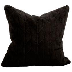 Howard Elliott Angora Ebony 20&quot; Square Decorative Pillow