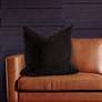 Howard Elliott Angora Ebony 24" Square Decorative Pillow