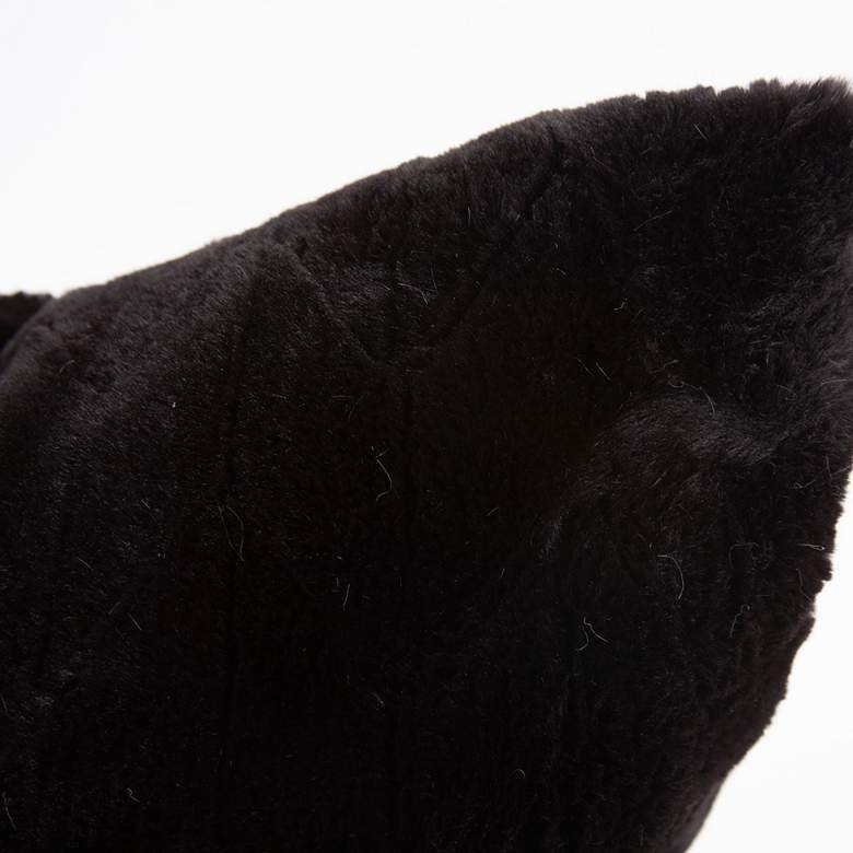 Image 4 Howard Elliott Angora Ebony 24" Square Decorative Pillow more views