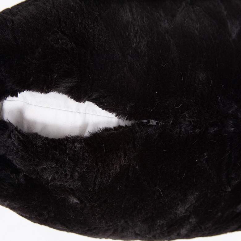 Image 5 Howard Elliott Angora Ebony 24" Square Decorative Pillow more views