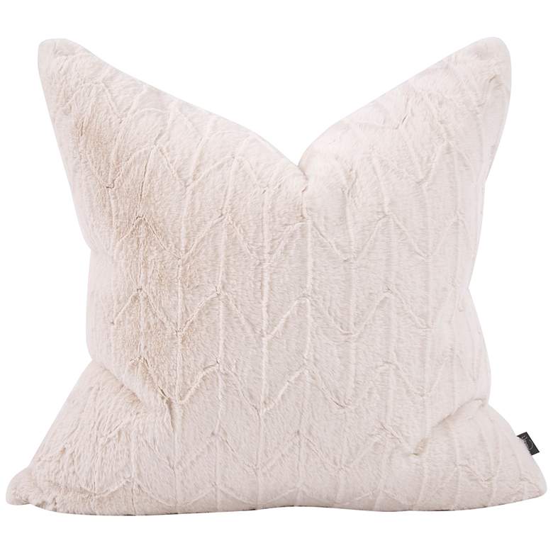 Image 2 Howard Elliott Angora Natural 24" Square Decorative Pillow