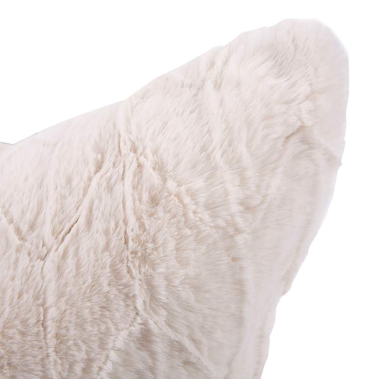 Image 4 Howard Elliott Angora Natural 24" Square Decorative Pillow more views