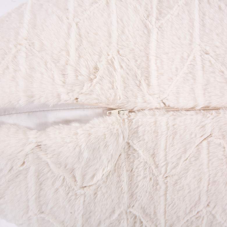 Image 5 Howard Elliott Angora Natural 24" Square Decorative Pillow more views