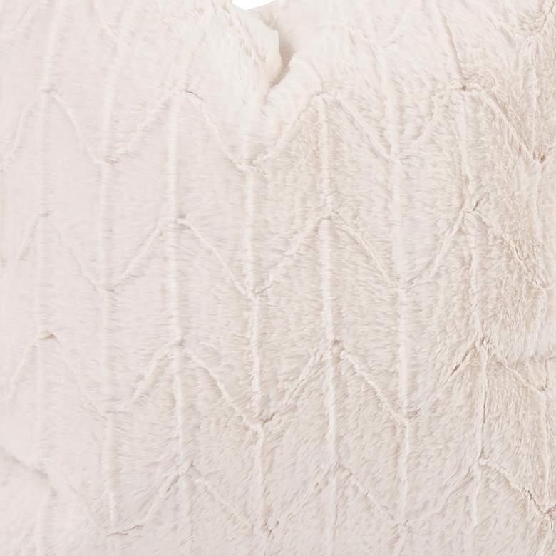 Image 6 Howard Elliott Angora Natural 24" Square Decorative Pillow more views