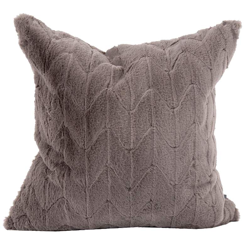 Image 2 Howard Elliott Angora Stone 20" Square Decorative Pillow