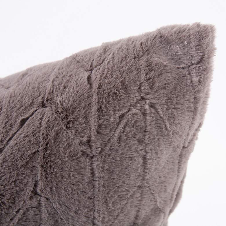 Image 4 Howard Elliott Angora Stone 20" Square Decorative Pillow more views