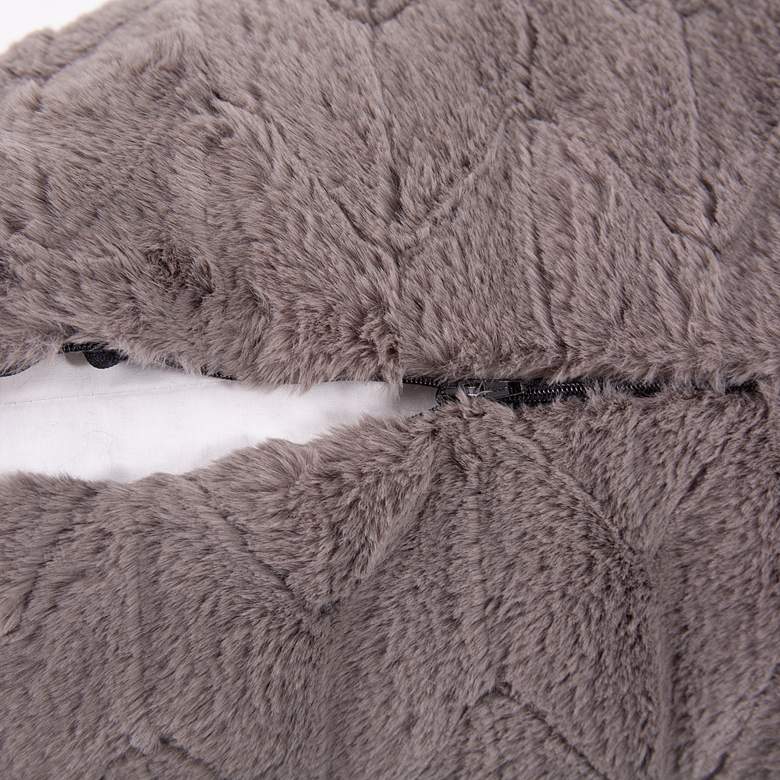 Image 5 Howard Elliott Angora Stone 20" Square Decorative Pillow more views