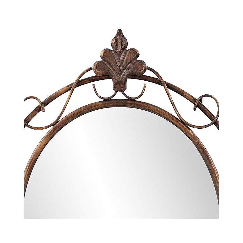Image 4 Howard Elliott Antique Copper Oval 21"x33" Gerard Wall Mirror more views