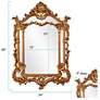 3_Howard Elliott Arlington Gold Baroque 34 x 49 Wall Mirror more views