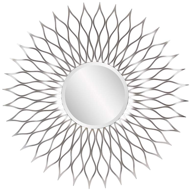 Image 2 Howard Elliott Astra 50" Wide Modern Silver Starburst Wall Mirror