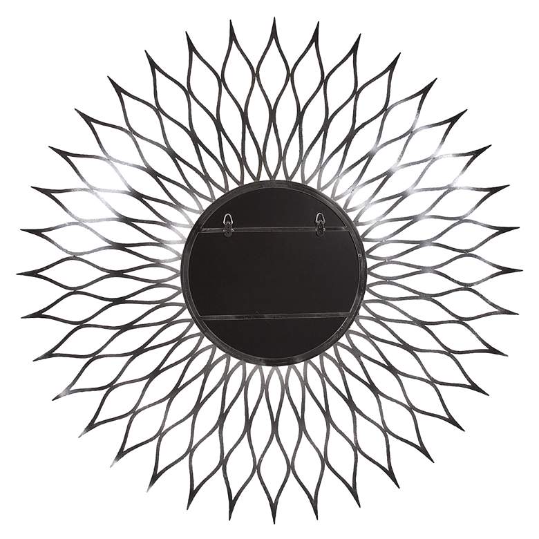 Image 5 Howard Elliott Astra 50" Wide Modern Silver Starburst Wall Mirror more views