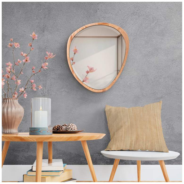 Image 3 Howard Elliott Asymmetrical 22"x20" Wood Framed Beveled Dragmar W more views