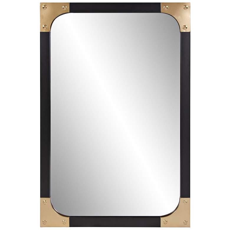 Image 1 Howard Elliott Atlas Matte Black 24" x 36" Wall Mirror