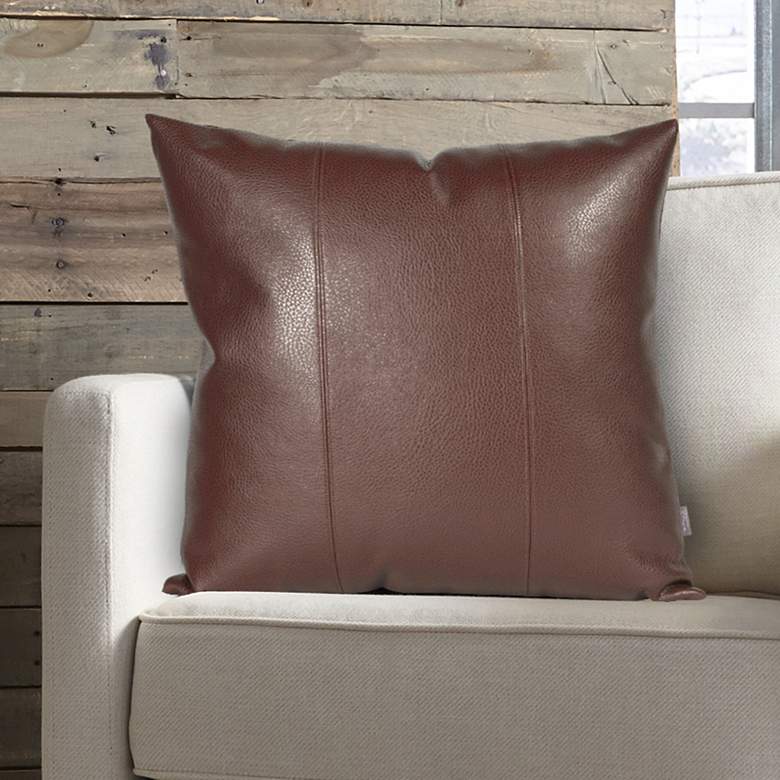 Image 1 Howard Elliott Avanti Pecan 24 inch Square Decorative Pillow