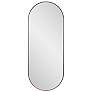1_Howard Elliott Balducci Black 20" x 50" Oval Wall Mirror