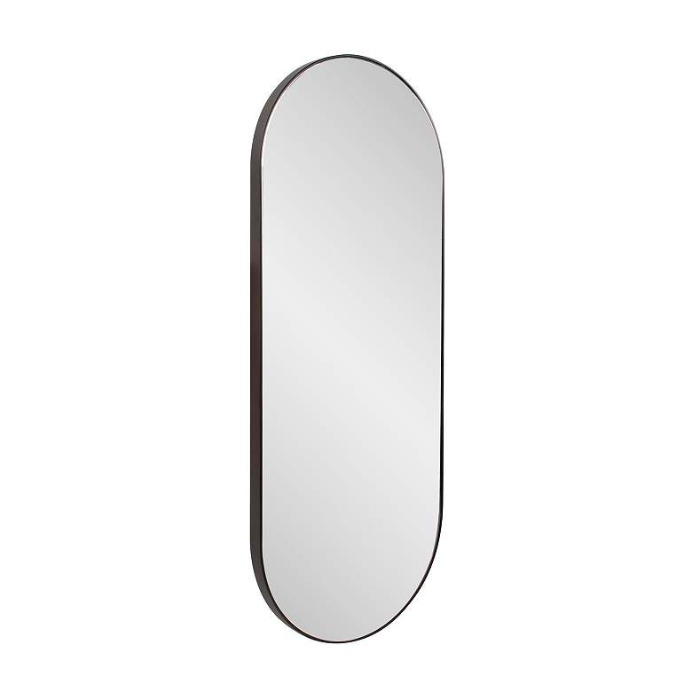 Image 4 Howard Elliott Balducci Black 20" x 50" Oval Wall Mirror more views