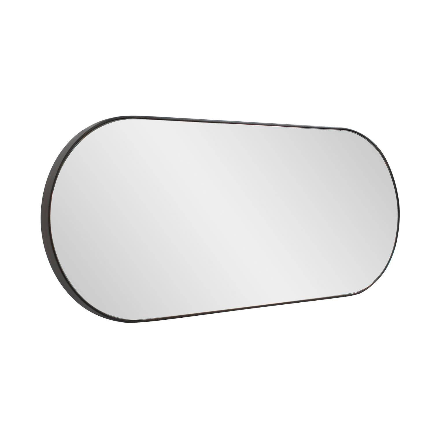 Howard Elliott Balducci Black 20" x 50" Oval Wall Mirror