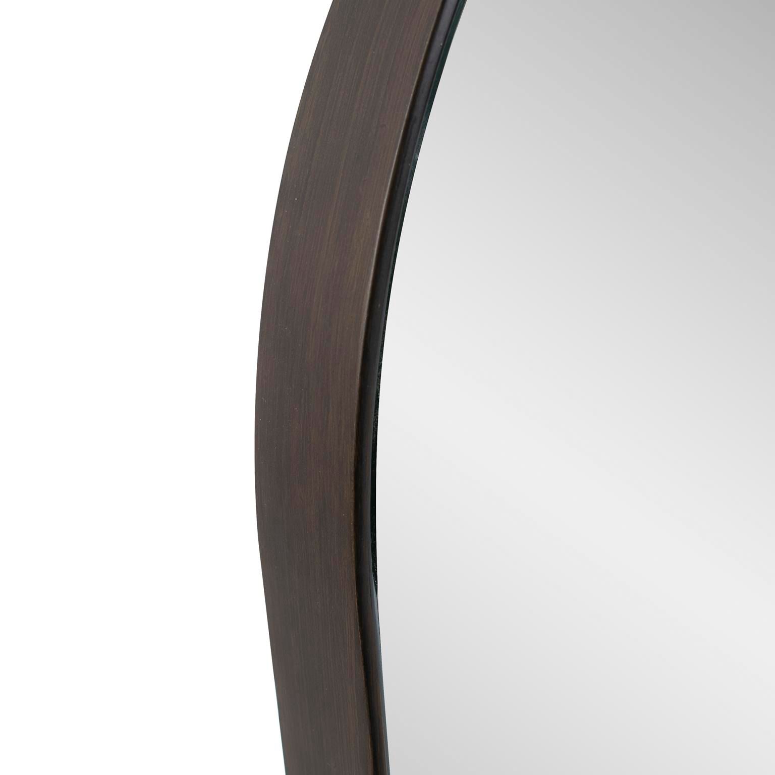 Howard Elliott Balducci Black 20" x 50" Oval Wall Mirror