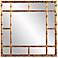 Howard Elliott Bamboo 40" Square Country Gold Wall Mirror
