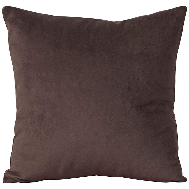 Image 1 Howard Elliott Bella 20" Chocolate Velvet Throw Pillow