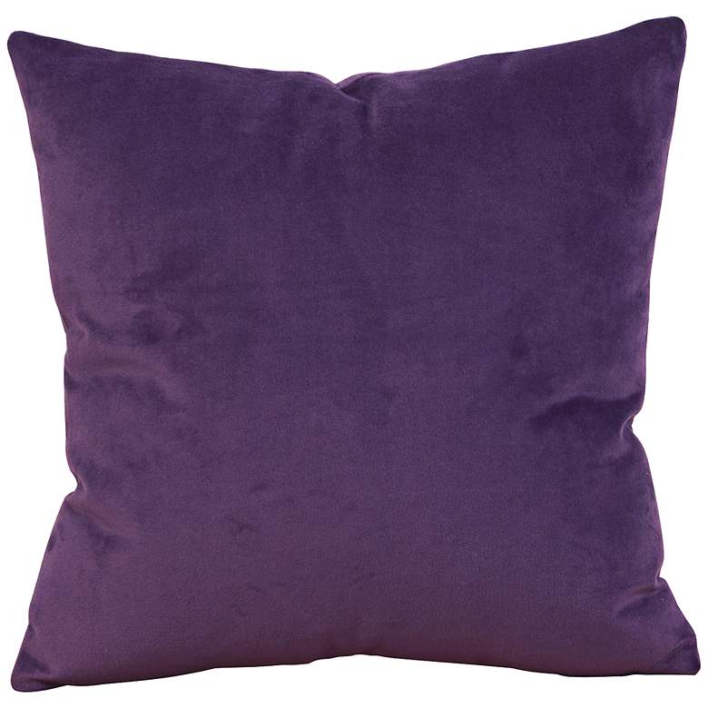 Image 2 Howard Elliott Bella 20" Eggplant Velvet Throw Pillow