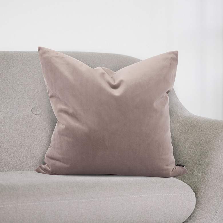 Image 1 Howard Elliott Bella Ash Velvet 20 inch Square Decorative Pillow