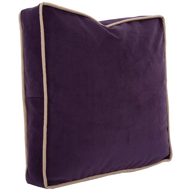 Image 1 Howard Elliott Bella Eggplant 20" Square Gusseted Pillow