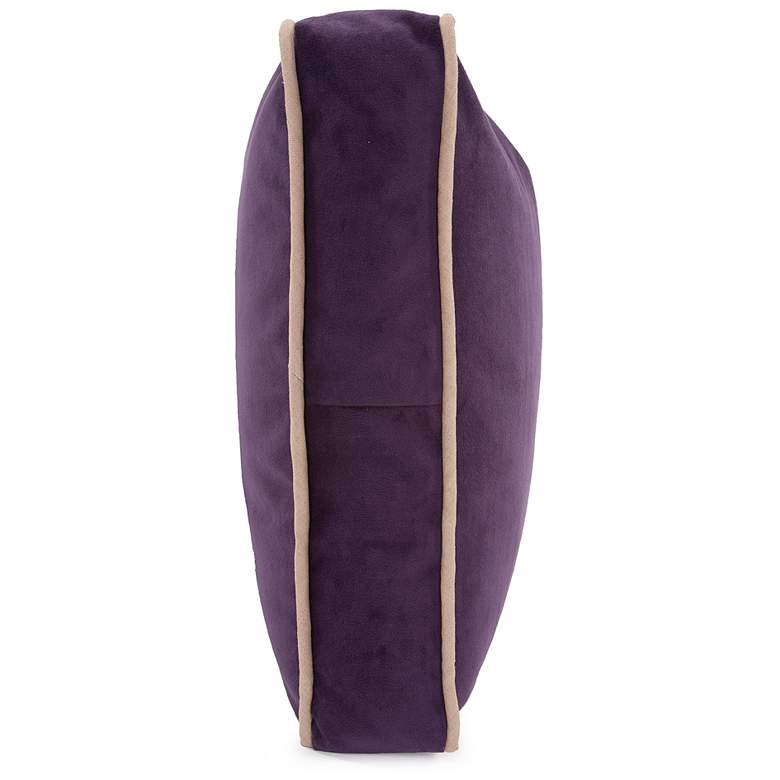 Image 2 Howard Elliott Bella Eggplant 20" Square Gusseted Pillow more views