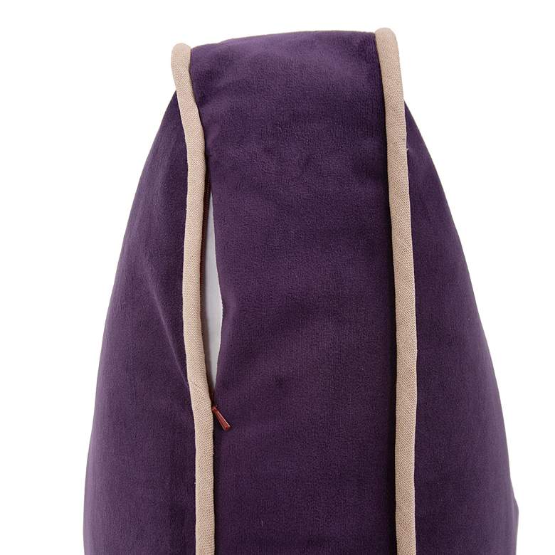 Image 3 Howard Elliott Bella Eggplant 20" Square Gusseted Pillow more views