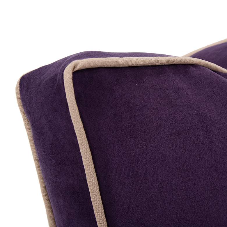 Image 4 Howard Elliott Bella Eggplant 20" Square Gusseted Pillow more views