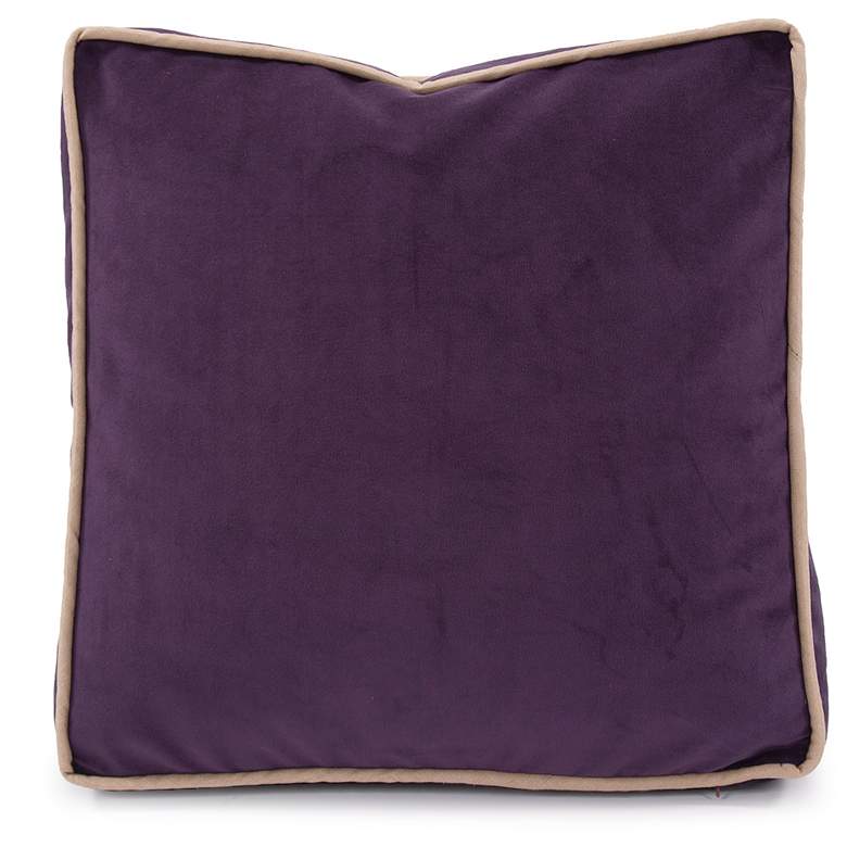 Image 5 Howard Elliott Bella Eggplant 20" Square Gusseted Pillow more views