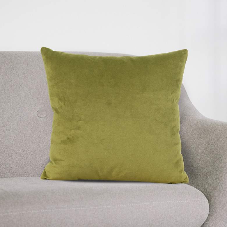 Image 1 Howard Elliott Bella Moss Velvet 20" Square Throw Pillow