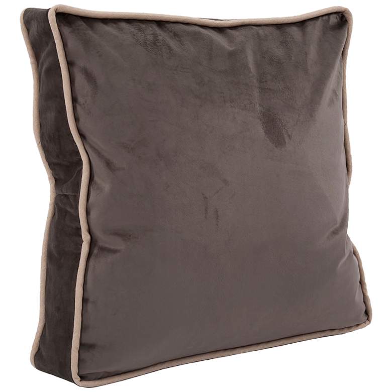 Image 1 Howard Elliott Bella Pewter 20 inch Square Gusseted Pillow